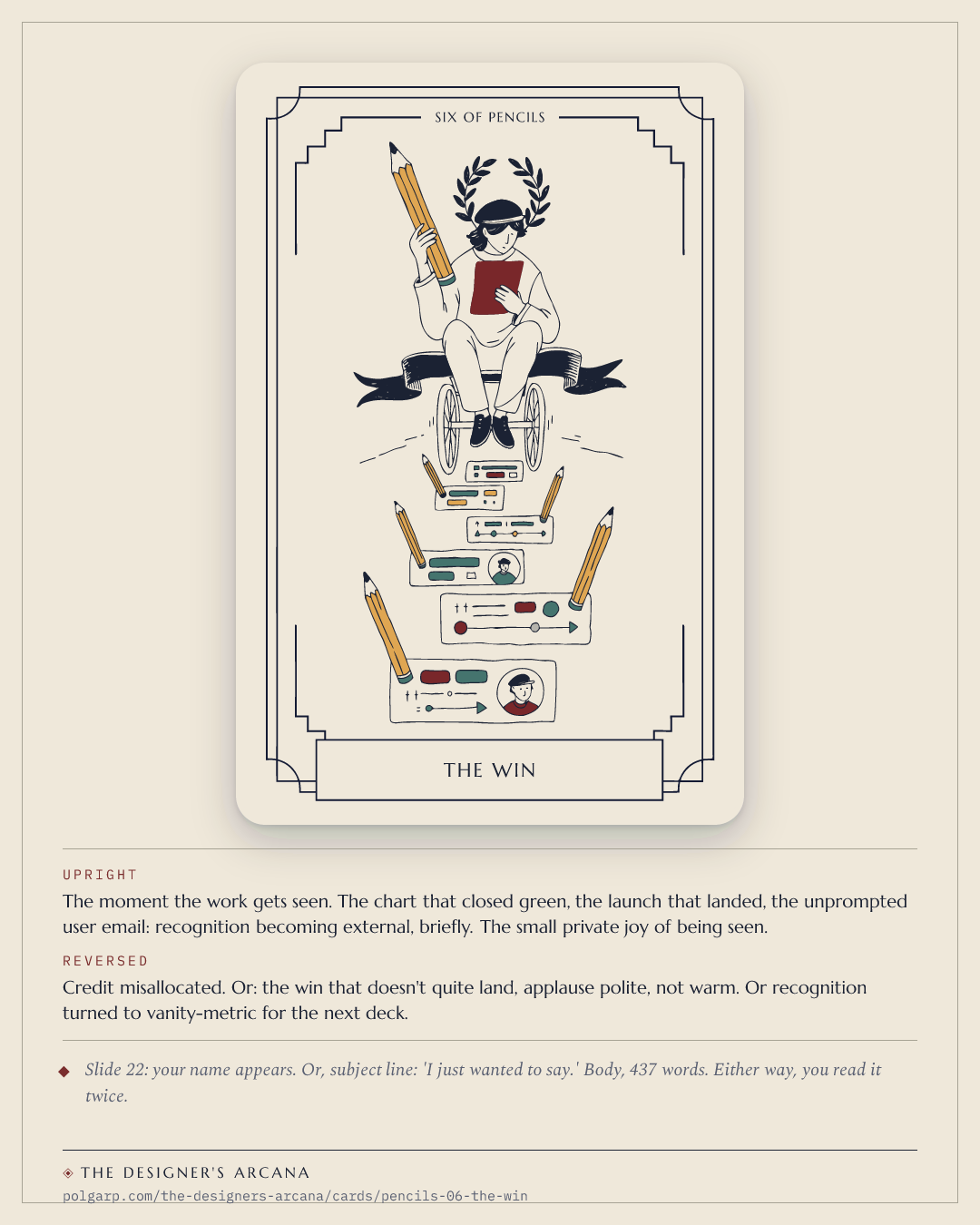 The Win — shareable card